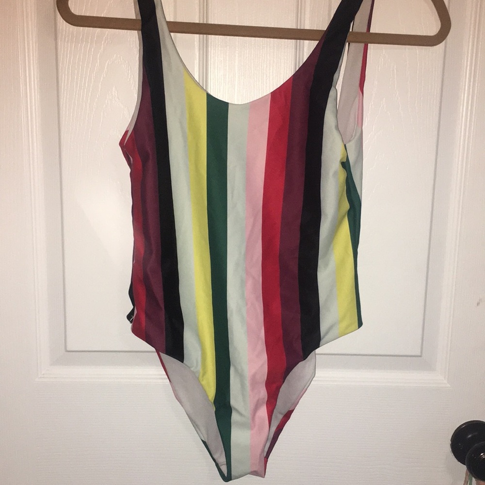 Multi color one piece suit